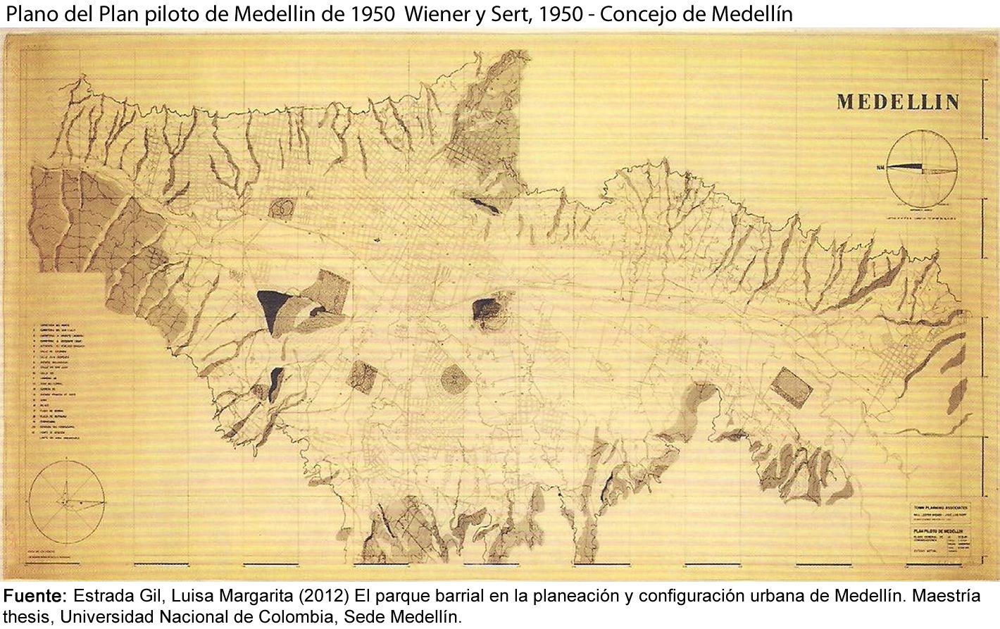 Mapa-Medellin 1950